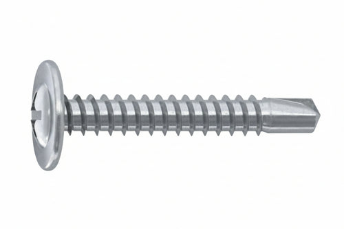 Vite Autoperforante Tmt Ranellata Cava Ph In Acciaio Zincato Bianco- - Ø Mm.4,8X25 - 500 Pezzi Ambrovit