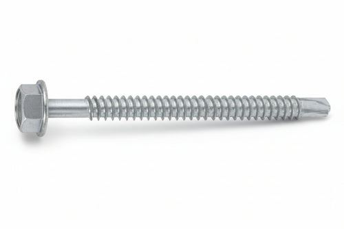 Vite Tirafondi Per Metallo Autoperforante In Acciaio Zincato Bianco- - Ø Mm.6,3X19 - 500 Pezzi Ambrovit