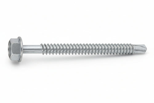 Vite Tirafondi Per Metallo Autoperforante In Acciaio Zincato Bianco- - Ø Mm.6,3X25 - 500 Pezzi Ambrovit