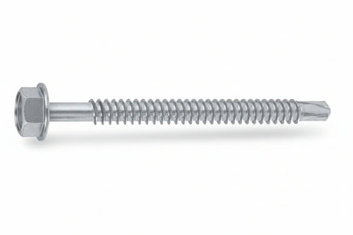 Vite Tirafondi Per Metallo Autoperforante In Acciaio Zincato Bianco- - Ø Mm.6,3X32 - 200 Pezzi Ambrovit