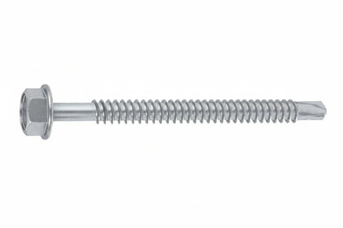 Vite Tirafondi Per Metallo Autoperforante In Acciaio Zincato Bianco- - Ø Mm.6,3X45 - 200 Pezzi Ambrovit
