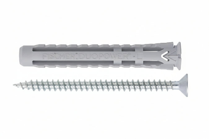 Tassello Nylon Universale Vite Tps Truciolare Zincata Bianca X1 Evo-L- - Ø Mm.8X60 Vite Ø Mm.5X70 Spes.Fissaggio Mm.5 - 50 Pezzi Friulsider