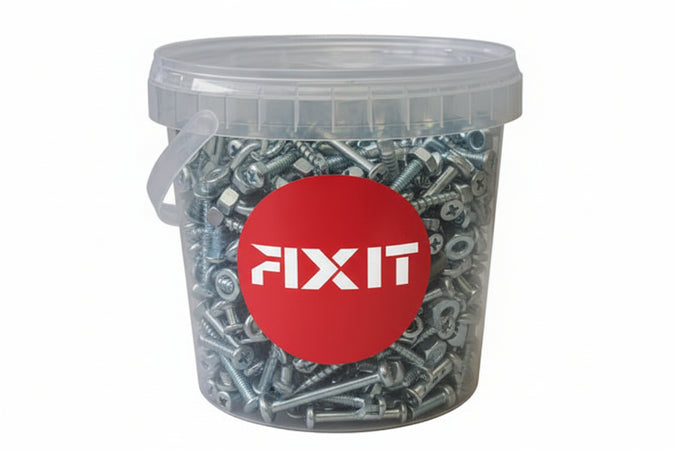 Tassello In Nylon Con Vite Tsp Truciolare Promopack Fixit- - Ø Mm.6X33 Con Vite Tsp Mm.4X40 Secchiello Pz.300 - 1 Confezione Friulsider