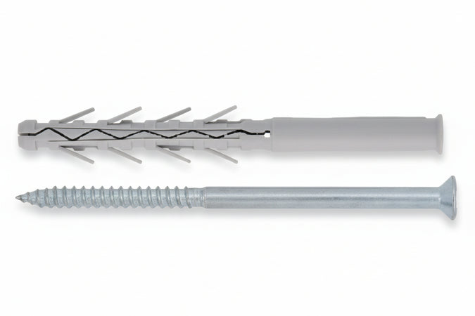 Tassello In Nylon Prolungato Ad Elevata Espansione Con Vite Tup4- - Ømm.8X100 Vite Ømm.5,5X105 Spess.Fissaggio Mm.30 - 50 Pezzi Friulsider