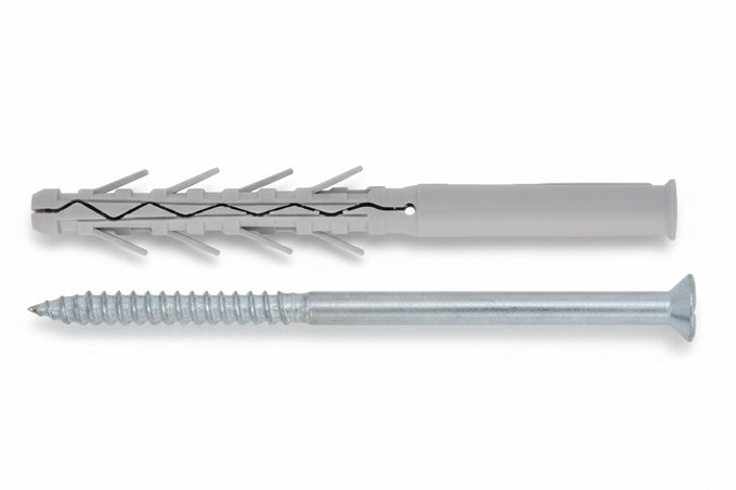Tassello In Nylon Prolungato Ad Elevata Espansione Con Vite Tup4- - Ømm.8X120 Vite Ømm.5,5X125 Spess.Fissaggio Mm.50 - 50 Pezzi Friulsider