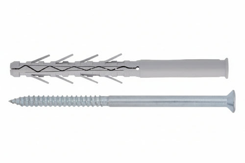 Tassello In Nylon Prolungato Ad Elevata Espansione Con Vite Tup4- - Ømm.10X85 Vite Ømm.7X90 Spess.Fissaggio Mm.15 - 100 Pezzi Friulsider