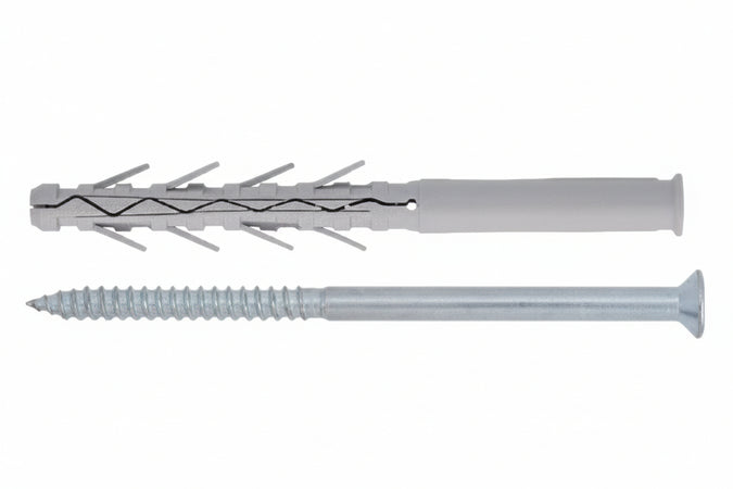 Tassello In Nylon Prolungato Ad Elevata Espansione Con Vite Tup4- - Ømm.10X85 Vite Ømm.7X90 Spess.Fissaggio Mm.15 - 100 Pezzi Friulsider