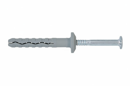 Tassello Premontato In Nylon Bordo Piatto Con Vite Zincata Bianca Tbb- - Ø Mm.6X40 Vite Ø Mm.3,8X45 Spess.Fissaggio Mm.10 - 200 Pezzi Friulsider
