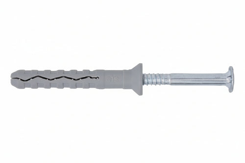 Tassello Premontato In Nylon Bordo Svasato Con Vite Zincata Bianca Tss- - Ø Mm.5X30 Vite Ø Mm.3,4X35 Spess.Fissaggio Mm.5 - 300 Pezzi Friulsider