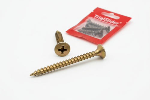 Viti Per Truciolare Tps Pozidrive In Acciao Zincata Gialla Vbu- - Ø Mm.4X40 In Blister Pz.25 - 10 Blister Friulsider