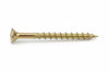 Viti Per Truciolare Testa Svasata Torx Acciaio Zincato Giallo- - Ø Mm.4,5X60 Filetto Mm.35 - Torx T25 - 200 Pezzi Ambrovit