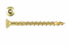 Viti Per Truciolare Testa Svasata Torx Acciaio Zincato Giallo- - Ø Mm.5X70 Filetto Mm.42 - Torx T25 - 200 Pezzi Ambrovit