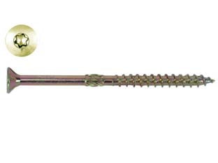 Viti Truciolare Testa Svasata Torx Acciaio Zincato Giallo Fm-Wood Pro- - Ø Mm.8X120 Filetto Mm.60 - 50 Pezzi Friulsider