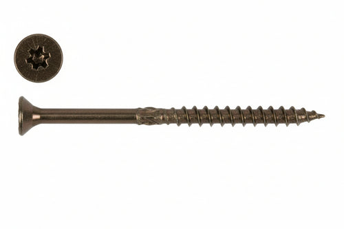 Viti Truciolare Testa Svasata Torx Acciaio Zincato Giallo Fm-Wood Pro- - Ø Mm.8X360 Filetto Mm.100 - 50 Pezzi Friulsider