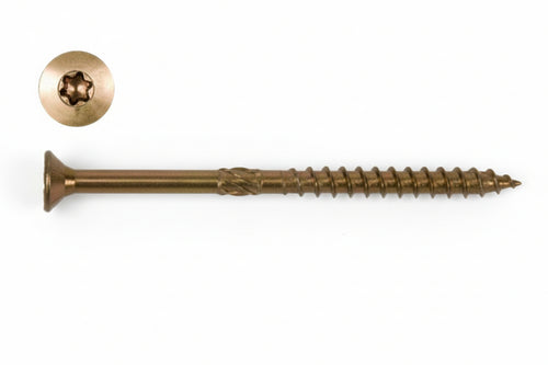 Viti Truciolare Testa Svasata Torx Acciaio Zincato Giallo Fm-Wood Pro- - Ø Mm.10X320 Filetto Mm.100 - 50 Pezzi Friulsider