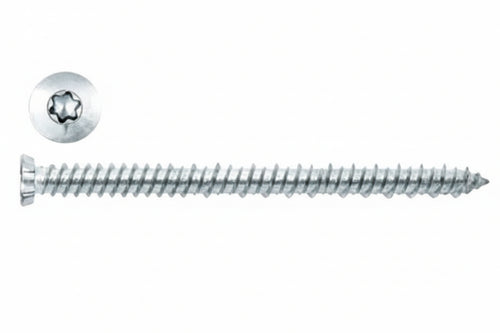 Vite Per Calcestruzzo Testa Svasata Piana Torx Zincata Bianca- - Ø Mm.7,5X 82 - 100 Pezzi Ambrovit