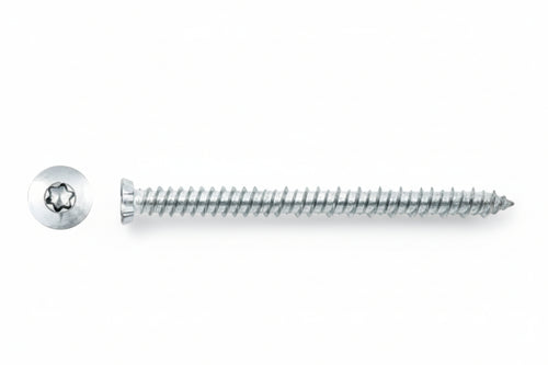 Vite Per Calcestruzzo Testa Svasata Piana Torx Zincata Bianca- - Ø Mm.7,5X122 - 100 Pezzi Ambrovit