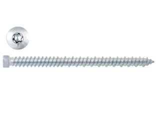 Viti Per Calcestruzzo Testa Cilindrica Torx Zincata Bianca- - Ø Mm.7,5X62 - 100 Pezzi Ambrovit