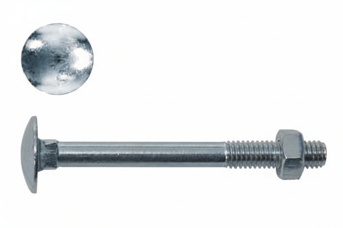 Bullone Acciaio Testa Tonda Con Dado- - Ø Mm.5X16 - 500 Pezzi Ambrovit