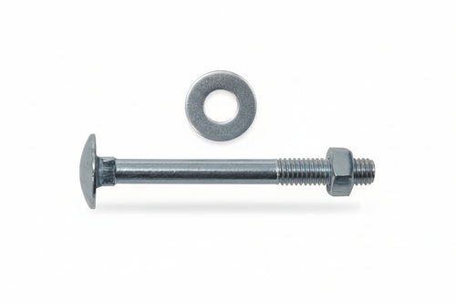 Bullone Acciaio Testa Tonda Con Dado- - Ø Mm.6X60 - 200 Pezzi Ambrovit