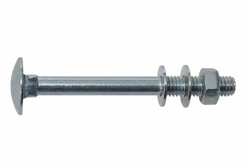Bullone Acciaio Testa Tonda Con Dado- - Ø Mm.6X90 - 100 Pezzi Ambrovit