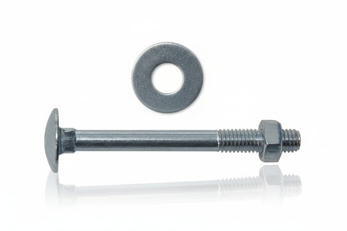 Bullone Acciaio Testa Tonda Con Dado- - Ø Mm.8X35 - 200 Pezzi Ambrovit