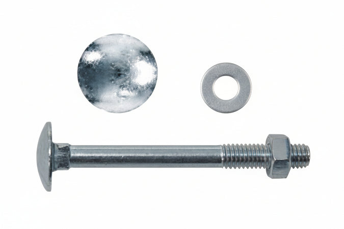 Bullone Acciaio Testa Tonda Con Dado- - Ø Mm.8X40 - 200 Pezzi Ambrovit