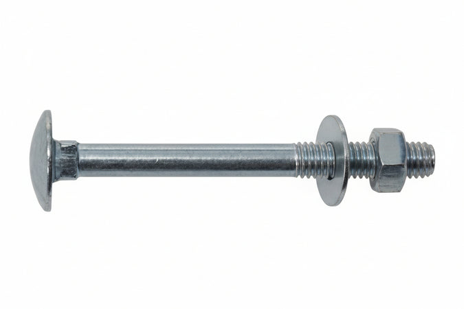 Bullone Acciaio Testa Tonda Con Dado- - Ø Mm.8X60 - 200 Pezzi Ambrovit