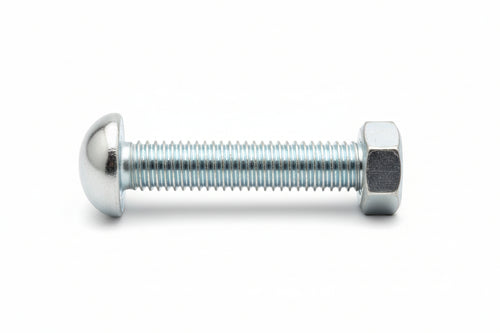 Bullone Acciaio Testa Tonda Con Dado- - Ø Mm.8X140 - 50 Pezzi Ambrovit