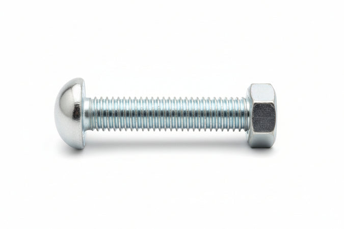 Bullone Acciaio Testa Tonda Con Dado- - Ø Mm.8X140 - 50 Pezzi Ambrovit