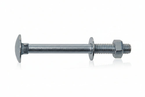Bullone Acciaio Testa Tonda Con Dado- - Ø Mm.10X60 - 100 Pezzi Ambrovit