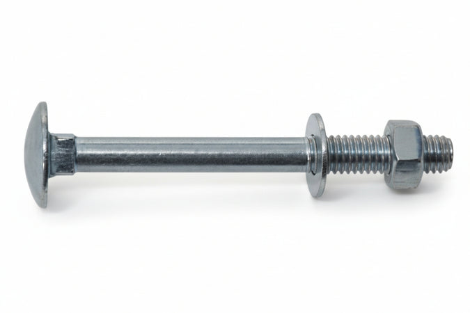 Bullone Acciaio Testa Tonda Con Dado- - Ø Mm.10X80 - 100 Pezzi Ambrovit