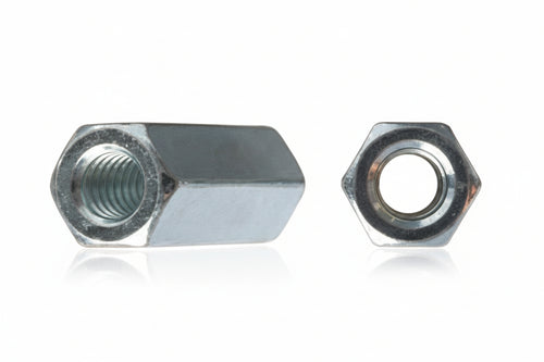 Manicotto Esagonale Di Giunzione Filettato Zincato- - M 16 Ø Mm.24X50 - 10 Pezzi Ambrovit