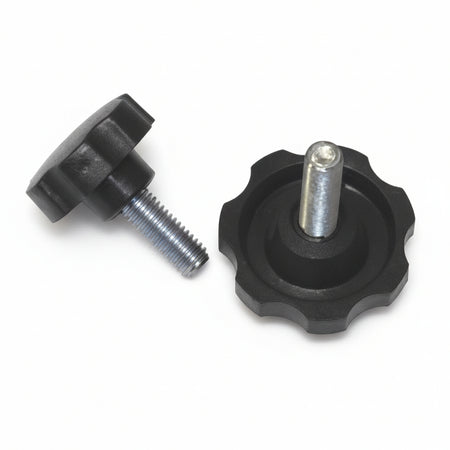 Volantino Con Perno Filettato In Abs Nero- - Ø Volantino Mm.30, Perno M6 - 10 Pezzi