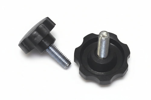 Volantino Con Perno Filettato In Abs Nero- - Ø Volantino Mm.30, Perno M8 - 10 Pezzi