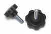 Volantino Con Perno Filettato In Abs Nero- - Ø Volantino Mm.40, Perno M6 - 10 Pezzi