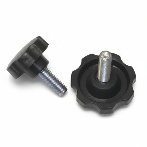 Volantino Con Perno Filettato In Abs Nero- - Ø Volantino Mm.40, Perno M8 - 10 Pezzi