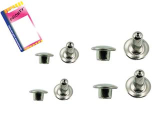 Rivetti Maschio Femmina Nichelati In Blister- - 033, In Bl.15 Pz. - 12 Blister