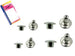 Rivetti Maschio Femmina Nichelati In Blister- - 036, In Bl.15 Pz. - 12 Blister
