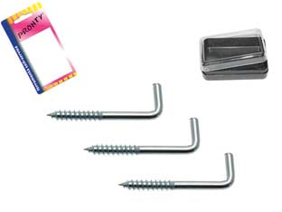 Rampini A Vite In Acciaio Zincato In Blister- - Mm.2,5X30, In Bl.12 Pz. - 12 Blister