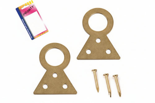 Attaccaglie Fisse Ottonate In Blister- - N.2 In Bl.6 Pz. - 12 Blister