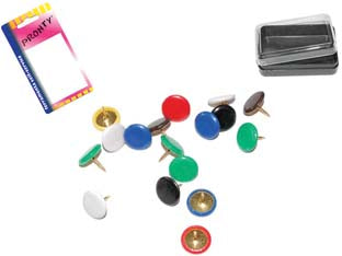 Puntine Da Disegno Plastificate Colori Assortiti In Blister- - Colori Assortiti, In Bl.40 Pz. Con Scatolina - 12 Blister