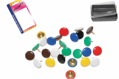 Puntine Da Disegno Plastificate Colori Assortiti In Blister- - Colori Assortiti, In Bl.40 Pz. Con Scatolina - 12 Blister
