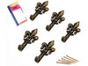 Ganci Per Quadri Giglio Bronzo Piccoli In Blister- - Mm.33, In Bl.5 Pz. - 12 Blister