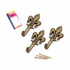 Ganci Per Quadri Giglio Bronzo Grandi In Blister- - Mm.47, In Bl.3 Pz. - 12 Blister