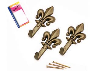 Ganci Per Quadri Giglio Bronzo Grandi In Blister- - Mm.47, In Bl.3 Pz. - 12 Blister
