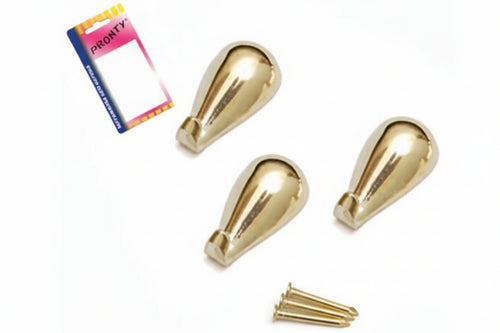 Ganci Per Quadri A Goccia Oro In Blister- - Mm.27, In Bl.3 Pz. - 12 Blister