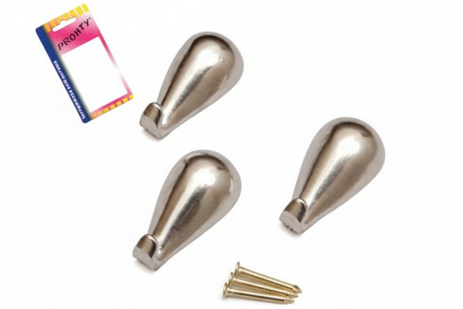 Ganci Per Quadri A Goccia Cromo In Blister- - Mm.27, In Bl.3 Pz. - 12 Blister