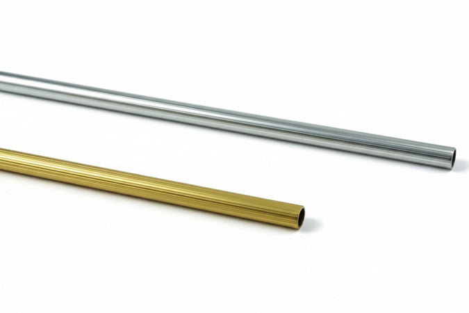 Tubo Alluminio- - Mt.2H. Ø Mm.12,5 Alluminio Cromo - 5 Pezzi