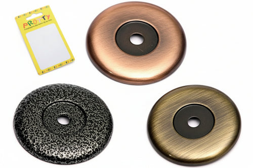 Basetta Grande Anticata- - Ø Mm.36 Rame Spazzolato Conf. Bl.2 Pz. - 1 Blister